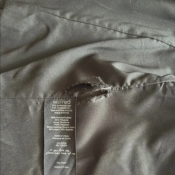 Aritzia Wilfred Black and Brown Bomber Jacket - Picture 15 of 16